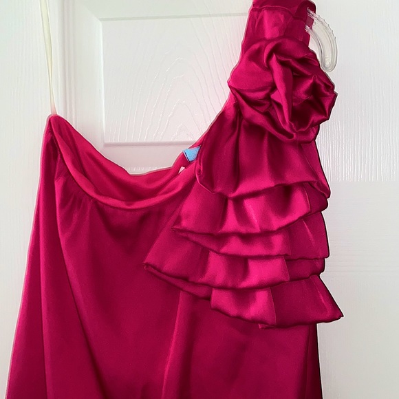 Jewel Tone Top Blouse ruffle one shoulder blouse - Picture 5 of 10
